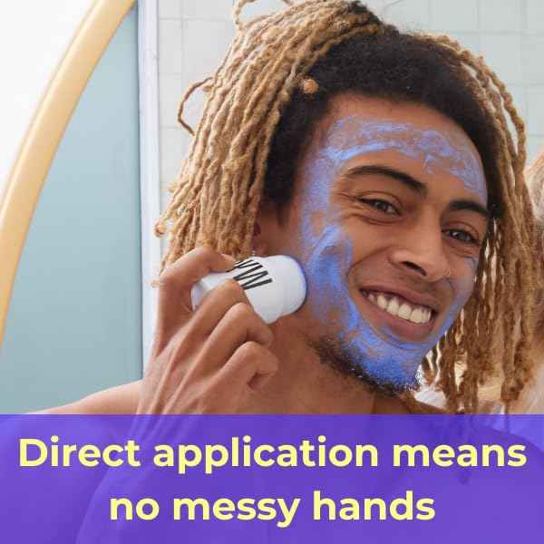 WYOS Pore-Refining Clay Face Mask Stick – White Clay Formula Deep Cleans, Removes Oil, Minimizes Pores – Hands-Free, Mess-Free, Quick Drying, Travel-Friendly Grooming Essential