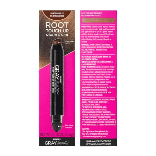 EVERPRO Gray Away Root Touchup Quick Stick, Light Brown