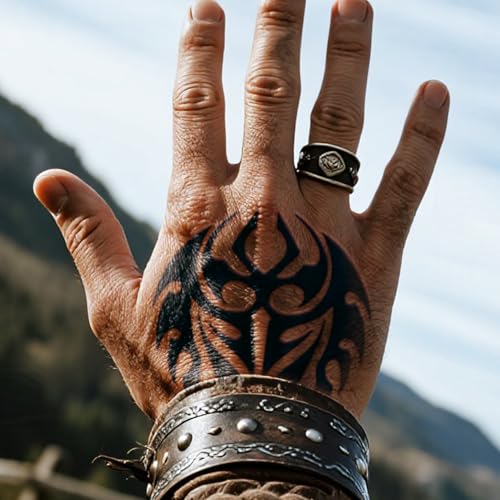 10 Pack Celtic Viking Temporary Tattoos – Waterproof Tribal Design