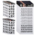 20 Sheet Letter Temporary Tattoos, Waterproof Fake Tattoos