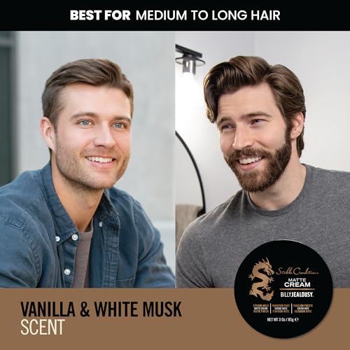 Billy Jealousy Stable Condition Matte Cream for Men with Natural Hold and Matte Finish, Reworkable, Lightweight, Water Based Hair Styling Product, Vanilla & White Musk Scent, 3 Oz.