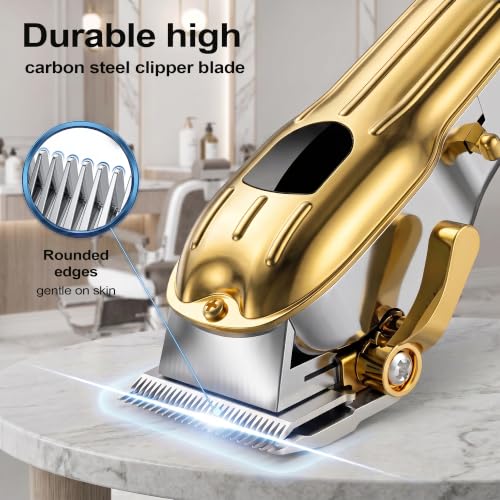 SHYEEH Gold Cordless Hair Clippers for Men & Professional Hair Trimmer