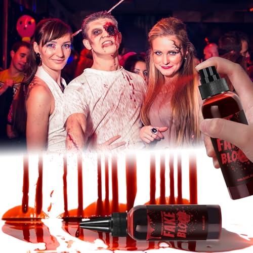 Fake Blood Makeup Kit – Spray, Drip & Gel for Halloween SFX