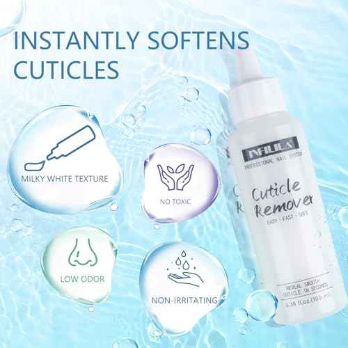 NXJ INFILILA Cuticle Softener, Instant Cuticle Remover Liquid for Hand, Foot & Nail Care, Salon Quality Professional Instant Softener Cream for Manicure & Pedicure Use