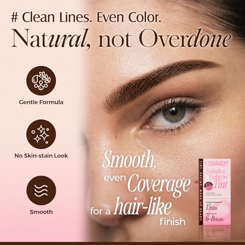 LASHVIEW Eyebrow & Eyelash Tint Kit, 15-Minute Professional Color