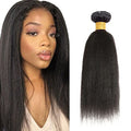 28 Inch Yaki Straight Human Hair Bundle - #1B Natural Black