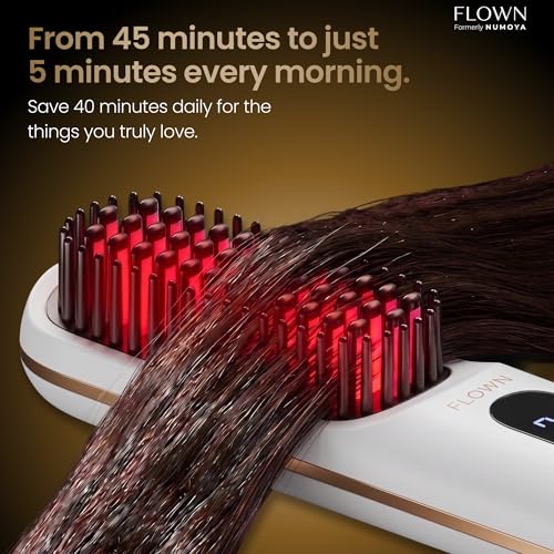 Flown Go Brush MAX - Cordless Ionic Hair Brush with USB-C