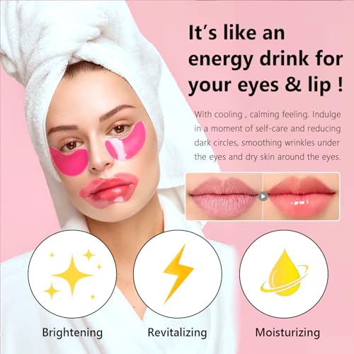 Collagen Eye & Lip Mask Set - 30 Pairs for Dark Circles & Fine Lines