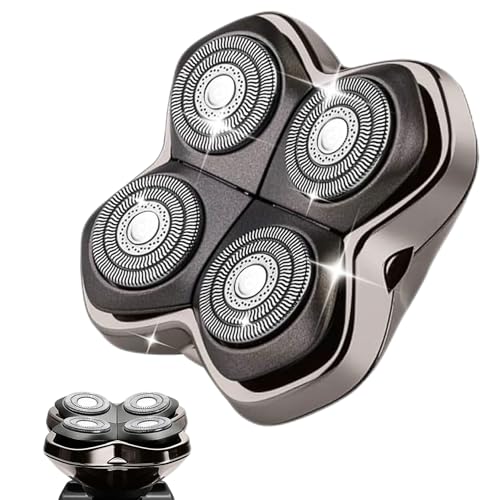 Replacement Blades Shaver PRO 4 Heads Compatible with Skull Head Shaver, Electric Shaver Replacement Blade for Pitbull, Butter flykiss pro & Palm for Bald Men (1 Pc)