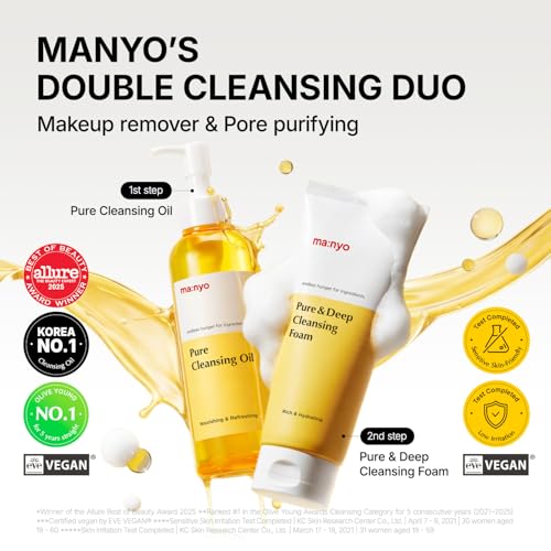 Ma:nyo Double Cleansing Duo - Oil & Foam Set, 6.76 fl oz