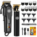 Cordless Professional Hair Clippers for Men with Self-Sharpening Titanium Blades