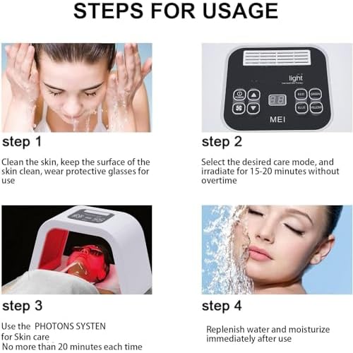 Infrared light therapy led facial light therapy mask-Derma plus, Photons Facial Skin Care Machine LED Beauty Mask Therapy Beauty Machine