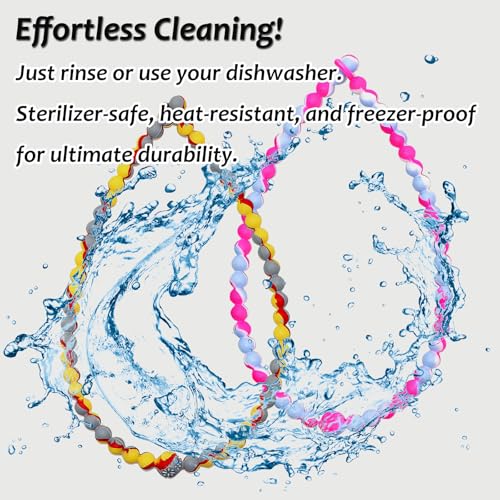 Silicone Chew Necklaces for Babies & Adults - 2 Pack Sensory Fidget Toys