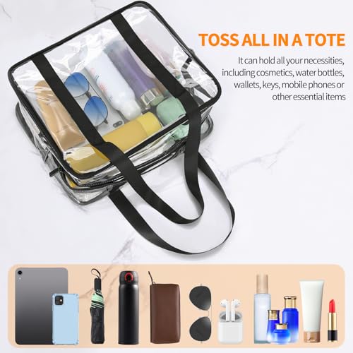 HAOGUAGUA Extra Large Clear Cosmetic Makeup Bag - Waterproof Tote