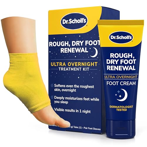 Dr. Scholl's Dry Foot Renewal Overnight Treatment Kit with Heel Sleeves