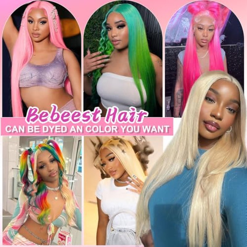 30 Inch 613 Blonde Lace Front Wig Human Hair 200 Density