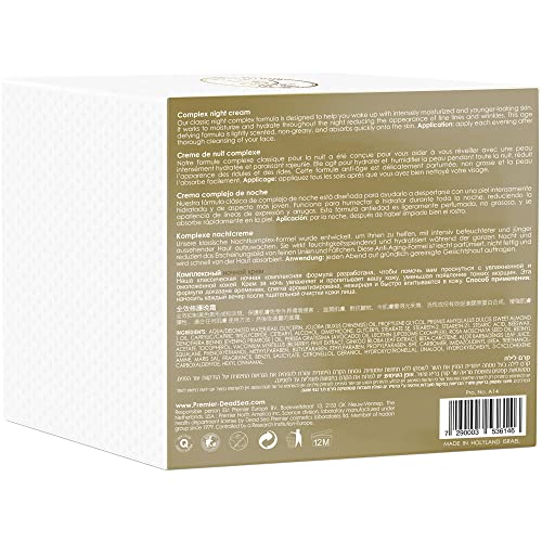 Premier Dead Sea Classic Night Cream, Age defying, nourishing, Moisturized skin with vitamins E and A 2.4fl.oz