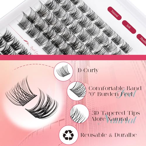 Eyelash Clusters 10-16mm Mixed FADVAN 0.07mm D-Curl Lash Extensions