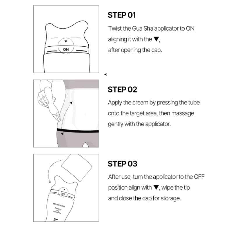 Kudoshape S-Fit Reducing Body Cream 145ml (4.9 fl. oz) – Moisturizing Body Lotion with Massage Roller | BHA & Natural Extracts for Smoother, Toned-Looking Skin | Korean Skincare