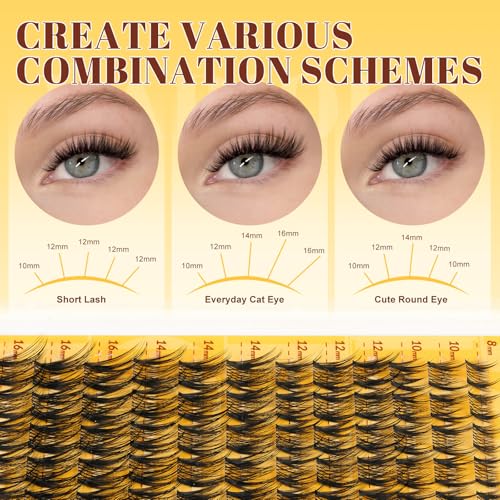 QUEWEL Lash Clusters Kit 0.03mm Ultra-Fine Band 120PCS