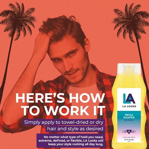 LA Looks Mega Shaper Hold Level 9 Gel, 20 Oz.
