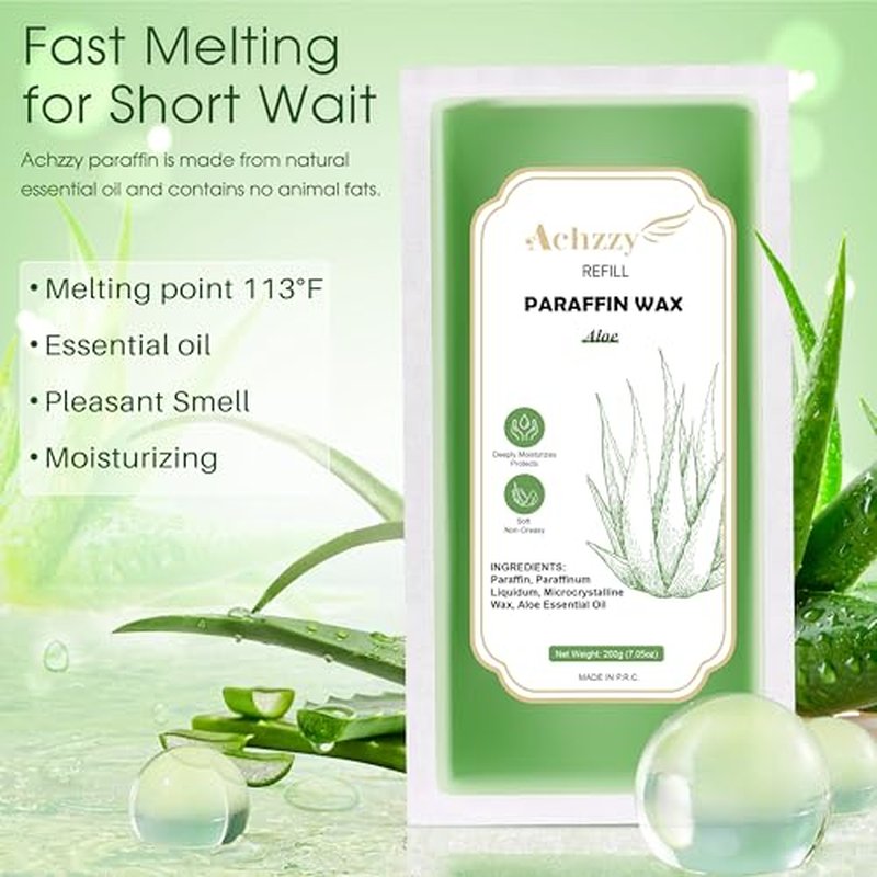 Achzzy Aloe Paraffin Wax Refills, 12-Pack for Hand & Feet