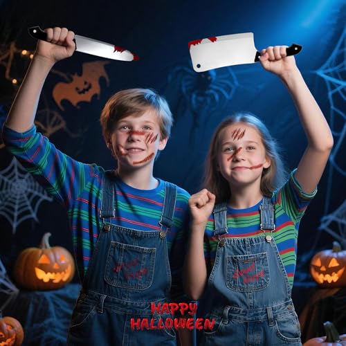 Halloween Fake Knife & Scar Tattoo Set - 12.2" Prop Kit