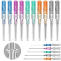 Catheter Piercing Needles Set - 10 Assorted 14G-22G for Body Piercing
