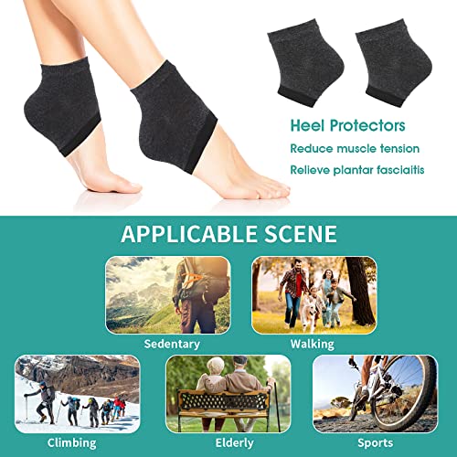 Sibba Gel Heel Socks - Moisturizing Open Toe (3 Pairs)