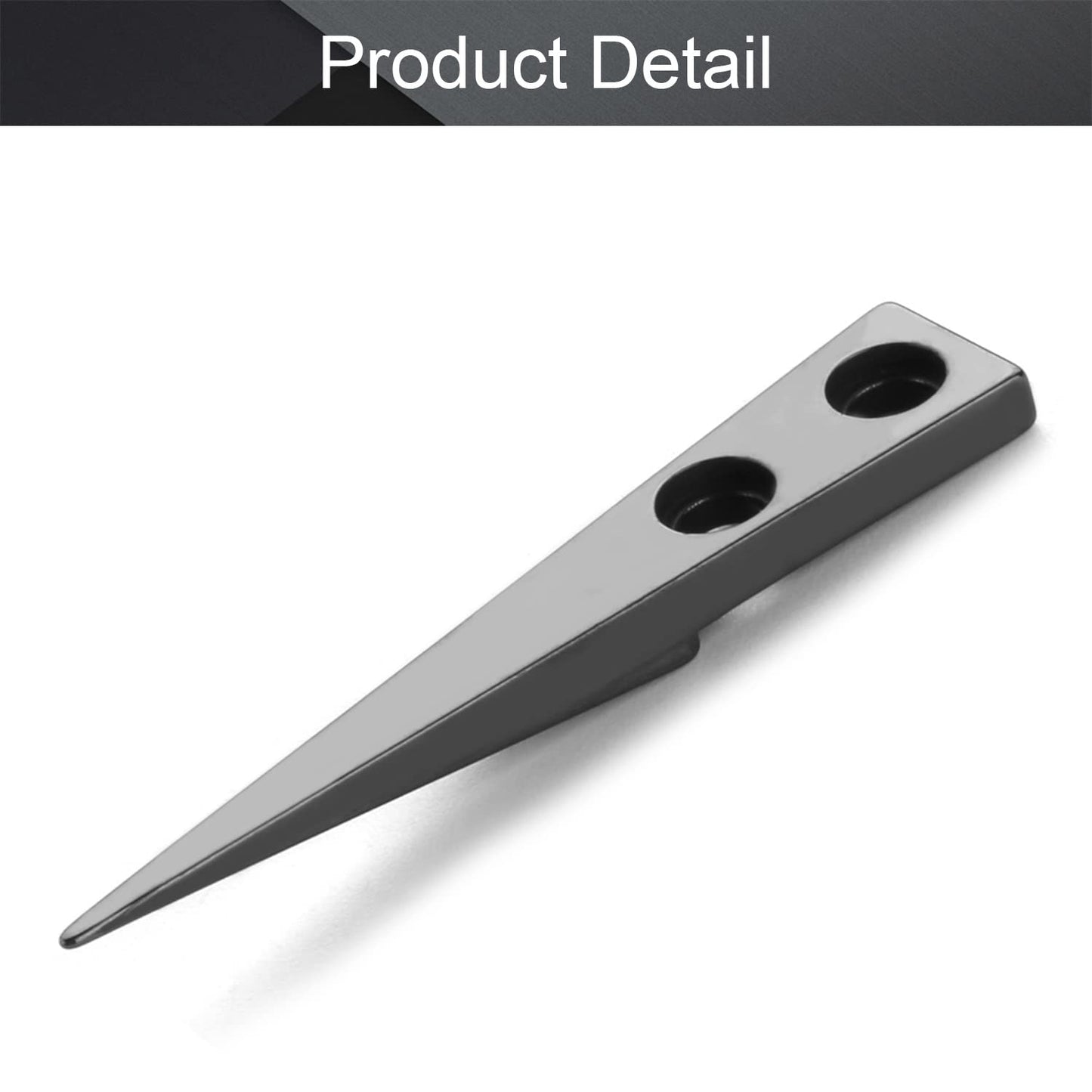 Utoolmart Straight Pointed Ceramic Tips Replaceable Heat Resistance Non-Conductive Heads for Ceramic Tweezers Black 1 Pair