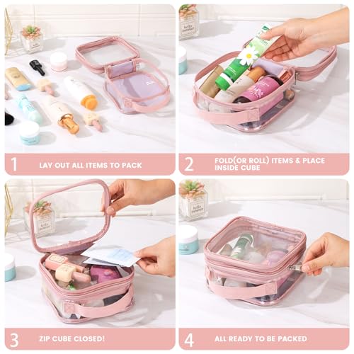 BORMELUN TSA Approved Clear Travel Toiletry Bag - Small See-Through PVC Organizer