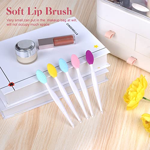 Lip Scrub Brush Set - Silicone Lip Exfoliator & Lip Massage Tool for Men Women