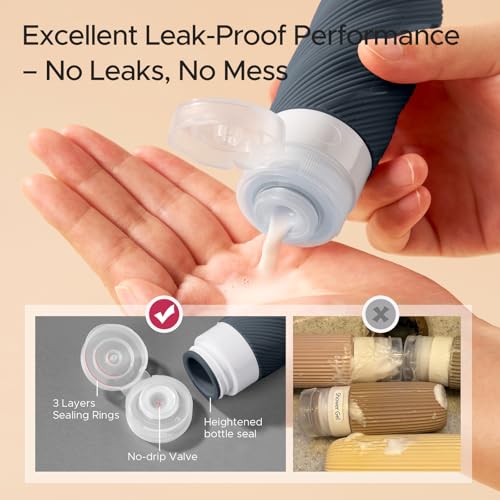 LitBear 23 Pack TSA Approved Travel Bottles – Leak Proof Toiletry Kit