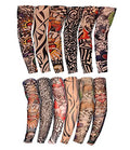 Temporary Tattoo Arm Sleeves – 12pcs Compression UV Protection