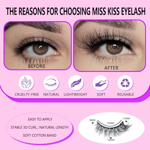 Miss Kiss 6D Fluffy Cat Eye Mink Lashes 18mm