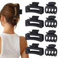 8 Pcs Medium & Small Hair Clips Set for Women - Durable Claw Clips