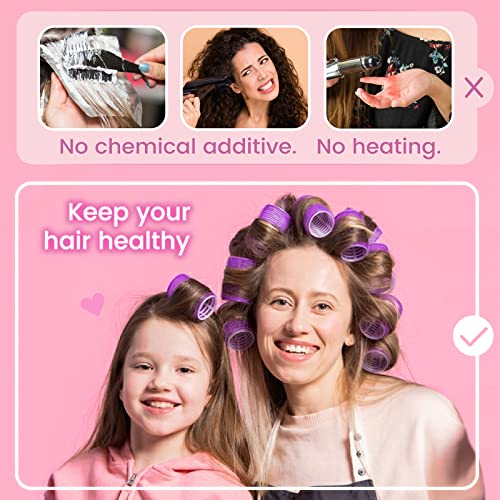 Hair Rollers Set, 29 Pcs Self Grip Heatless Curlers