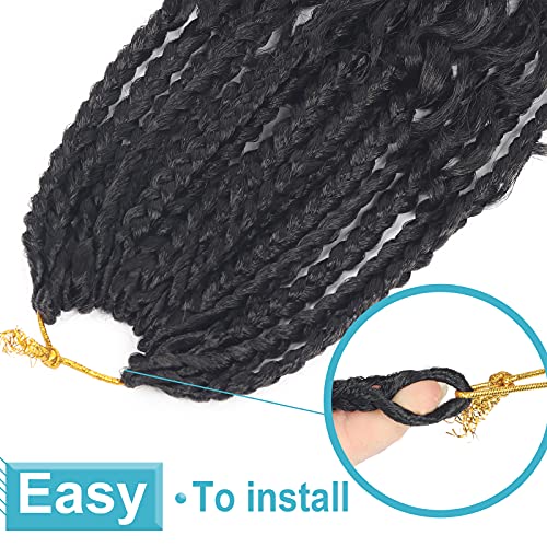 Diha Goddess Box Braids Crochet Hair 14" Curly Ends 8 Pack