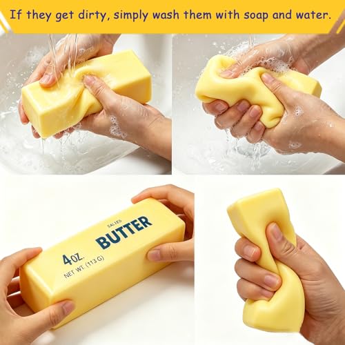 Realistic Butter Stick Squeeze Toy - 2PCS Stress Relief Squishy