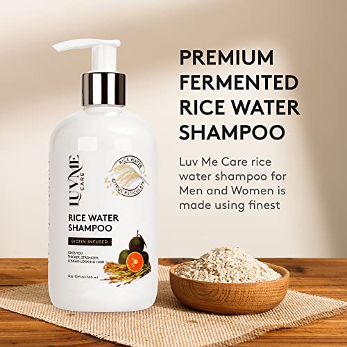 Rice Water Thickening Shampoo with Biotin for Thinning Hair
