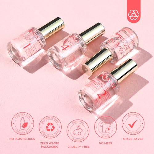 SAVILAND HEMA-Free Dip Powder Liquid Set - 10 Pc Dip Nail Starter Kit