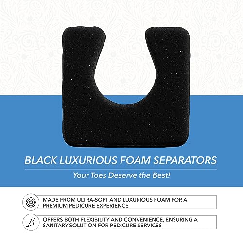 ForPro Black Disposable Foam Toe Separators for Pedicures - 144 Count