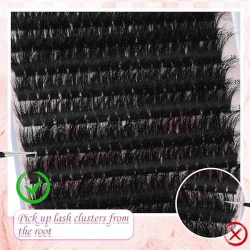 Fluffy Lash Clusters 16-25mm 240pc D Curl Volume Extensions