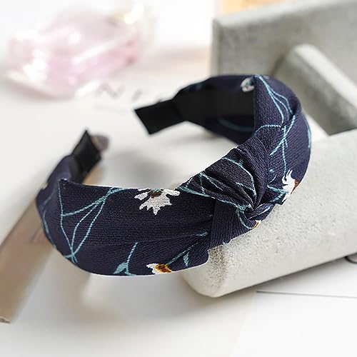 DRESHOW 8 Pack Knotted Wide Turban Headbands for Women
