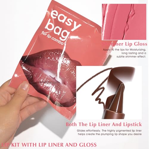 2-in-1 Ombre Lip Kit - Matte Liner & Shimmer Lipstick