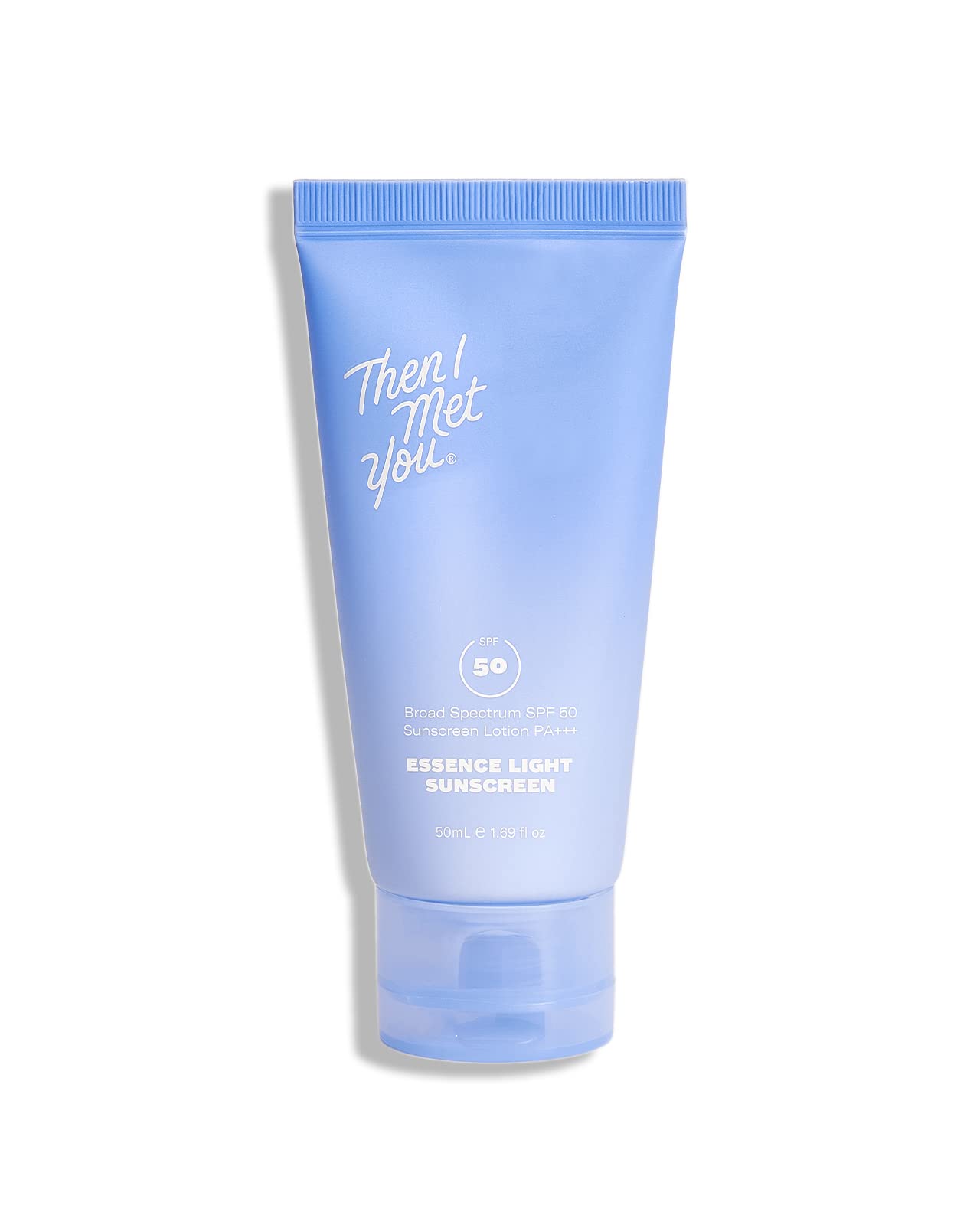 Then I Met You Essence Light Sunscreen, Broad Spectrum SPF 50 Lotion PA+++, with Hyaluronic Acid, Vegan, Cruelty-Free, 1.69 oz