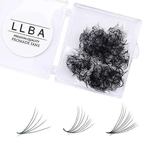 LLBA Promade Fans | Handmade Volume Eyelashes | Multi Selections From 3D To 16D | C CC D DD L M Curl | Thickness 0.03 ~ 0.1 mm | 8 - 20mm Length | Long Lasting | Easy Application (12D-0.03 CC 12 mm)