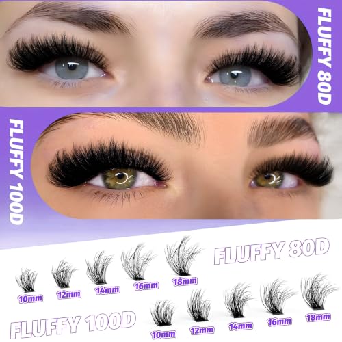 640Pcs Lash Cluster Kit - 50D to 100D Volume Lashes 8-16mm