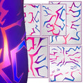 UV Reactive Lightning Temporary Tattoo Set - Full Body