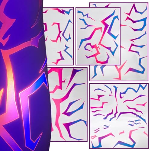 UV Reactive Lightning Temporary Tattoo Set - Full Body